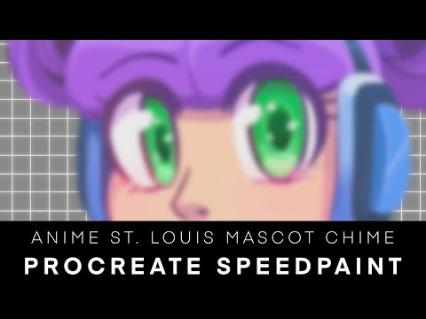 ANIME ST. LOUIS MASCOT CHIME - Procreate Speedpaint