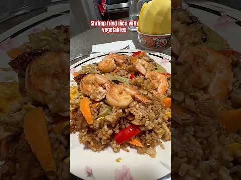 Shrimp fried rice with vegetables #foodie #homecooked