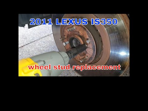 2011 lexus is350 wheel stud replacement + brake disc how to tutorial