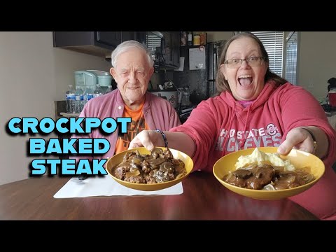 Crockpot Baked Steak Recipe #crockpotcooking #cookingshow #crockpotrecipes #cooking