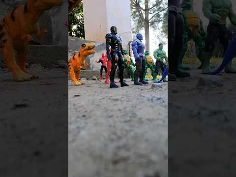 Power ranger vs superheroes Trex dinosaur marvel avengers thanos