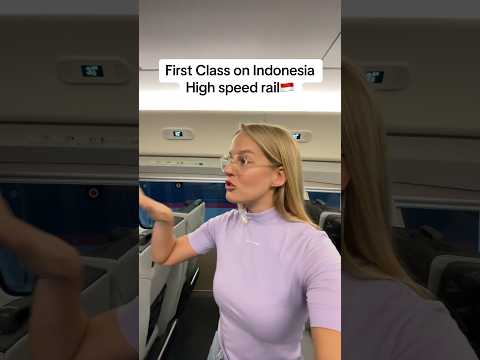 Our minds are blown 🤯 at this Indonesian train! 🇮🇩 #indonesia #bullettrain