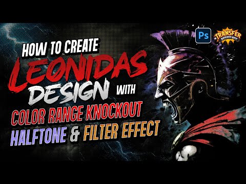 Create Leonidas Spartan War Cry Color Range Halftone Tutorial