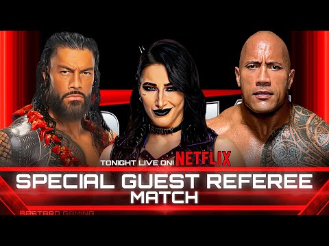 WWE 2K24 | Roman Reigns VS The Rock - Special Guest Referee Match | Raw