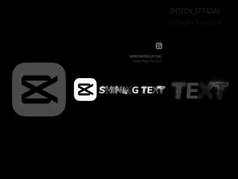 #shorts  Shining Text In Capcut Tutorial