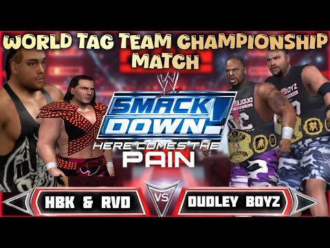 SMACKDOWN HERE COMES THE PAIN SEASON MODE- APRIL 2ND WEEK - WORLD TAG TITLES #HCTP #PS2