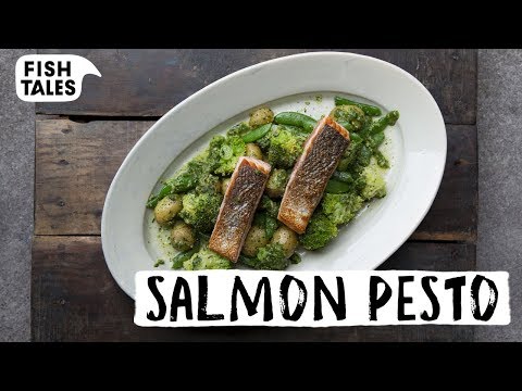 Pan-fried SALMON & Home Made Pesto | Bart van Olphen