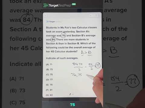 Weighted Averages Question on the GRE (With Solution) ✍️ | #GRE | #Shorts