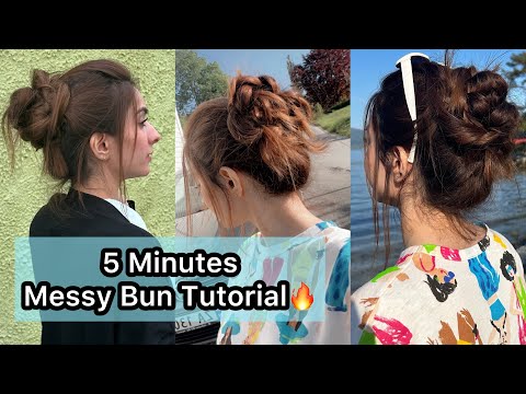 5 minutes Messy Bun Tutorial | Eid Special