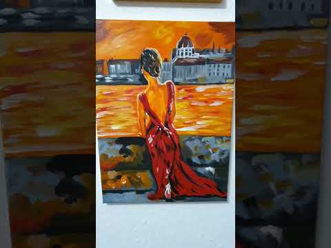 Lady in Red Painting #acrylicpainting #painting #lady #art #love