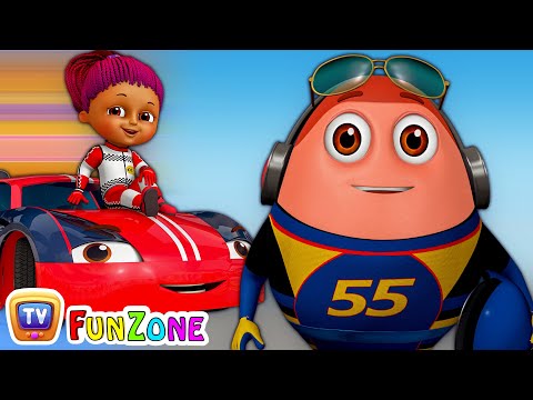 Learn Colours with Race Cars & Surprise Eggs Car Toys - ChuChu TV Funzone 3D Motorsports