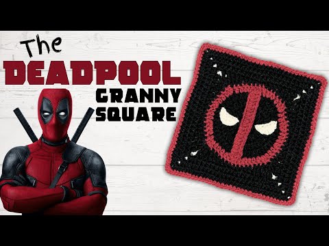 The DEADPOOL Square | Deadpool and Wolverine Granny Square Crochet Tutorial #lfg