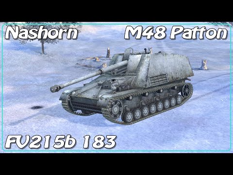 M48 Patton Cold_Glow • FV215b 183 Hammer • Nashorn • WoT Blitz *SR