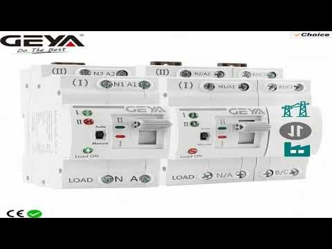 GEYA G2R Din Rail 2P 4P ATS Dual Power Automatic Transfer Switch Electrical Sele