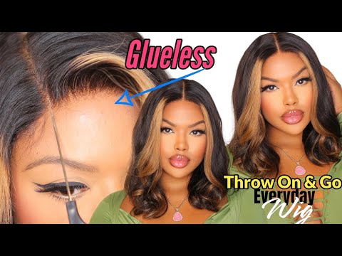 LOOSE WAVE HD GLUELESS EVERYDAY WIG, 2 MIN WIG INSTALL Ft LuvMe hair