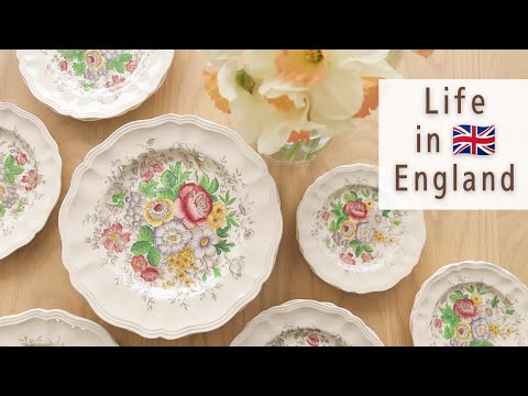 Lovely floral vintage Introducing tableware│Let's take a walk in England in spring