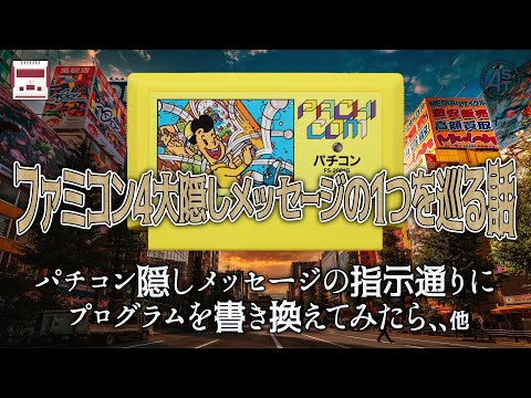 パチコンに仕込まれた隠しメッセージの指示通りにプログラムを書き換えてみたら…他｜ファミコン4大隠しメッセージの1つを巡る話