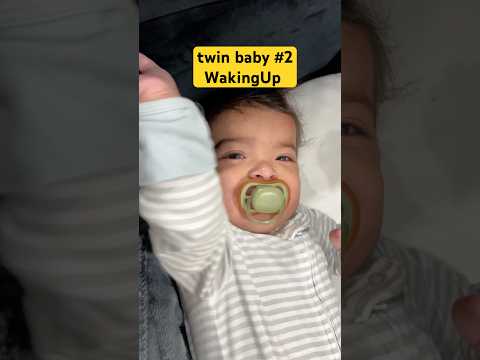 twin baby 2 waking up ￼ #twins #baby #raisingtwins #twinbabies #funny