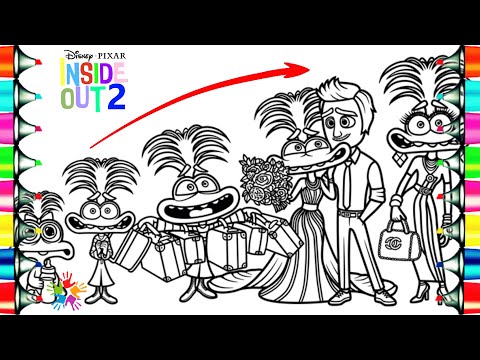 Inside Out 2  Coloring Pages / Anxiety Growing Up Evolution / NCS Music