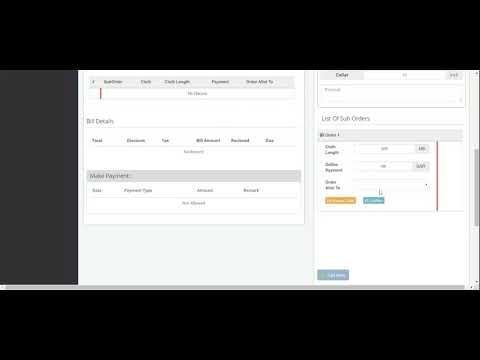 Tailor ERP - new order working proof video