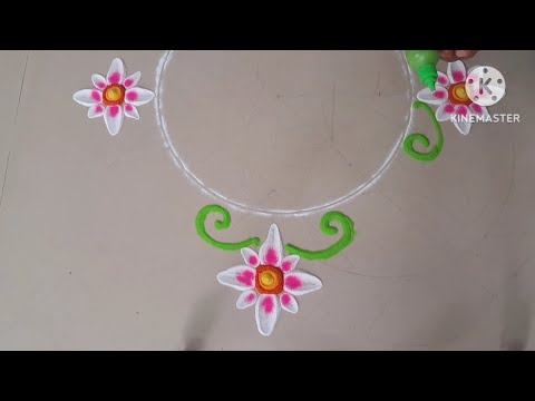 धनत्रयोदशी||धन्वंतरी||Diwali special rangoli||best rangoli design for Diwali||