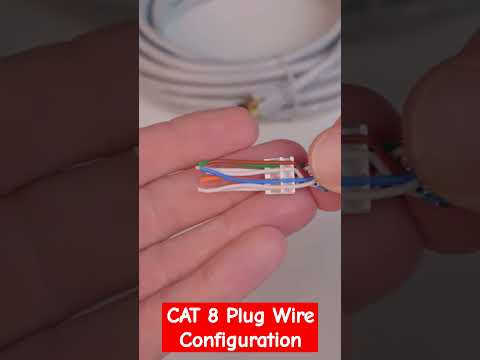 CAT 8 WIRE CONFIGURATION - T-568B #cat8 #ethernetcable