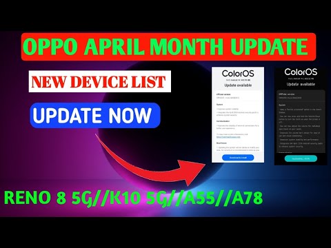 OPPO AGAIN NEW DEVICE UPDATE LIST IN APRIL MONTH #oppok10 #oppok105g #oppoa92020