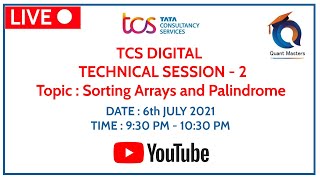 TCS DIGITAL 2021 | LIVE TECHNICAL TRAINING SESSION - 2 #tcsdigital