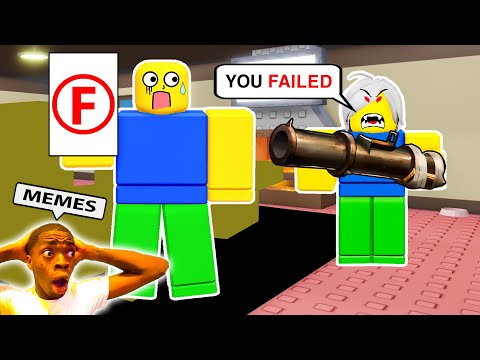 Oops, I FAILED MY MATH TEST IN ROBLOX - Funny Moments ALL Endings | Roblox Bacon Strong