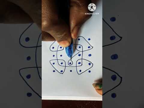 5×5 dots essy rangoli#shorts