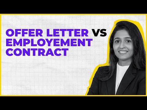 Offer letter V/S Employment Contract #BizWiser