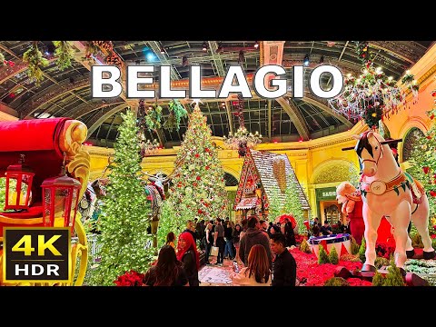 [4K HDR] Bellagio Las Vegas Walking Tour | November 2024 | Bellagio Conservatory Holiday