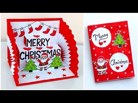 Christmas pop up card 2023 / Merry christmas greeting card making / Christmas card handmade