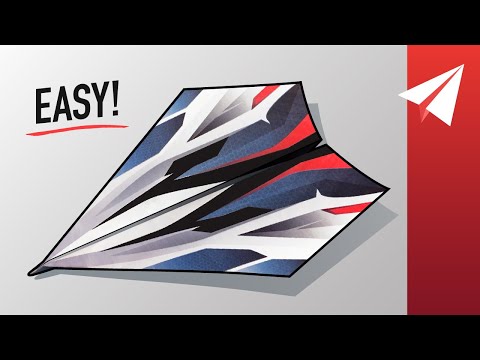 FLIES 100 PLUS FEET! Easy Paper Airplane — How to Make Valkyrie