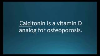 How to pronounce calcitonin (Miacalcin) (Memorizing Pharmacology Video Flashcard)