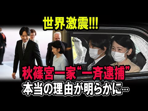 世界激震 !!!秋篠宮一家“一斉逮捕”本当の理由が明らかに···