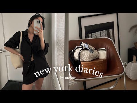 New York Vlog🗽 Solo Date in NYC | Summer Fashion Haul | Baking Garlic Twist Buns [Eng sub]