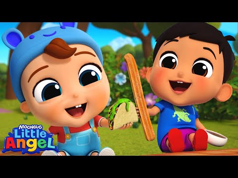 Tacos, Churros and More Snacks - New Flavours Song | Little Angel And Friends Kid Songs