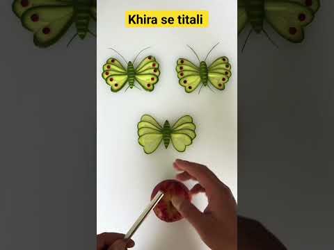 khira se butterfly banaya #trending #carving #shorts #ytshorts #youtube