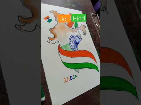 Happy independence day drawing // indian map drawing 🇮🇳❤️