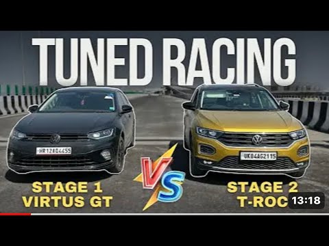 STAGE 1 VIRTUS GT VS STAGE 2 T-ROC: DRAG RACE🔥