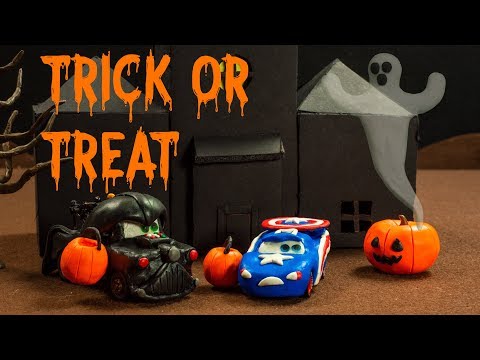 Mater and Lightning McQueen Trick Or Treat for Halloween