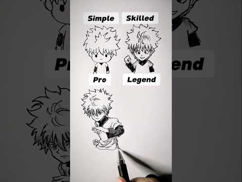 How to Draw Legend Killua 😳 #shorts #anime #drawing