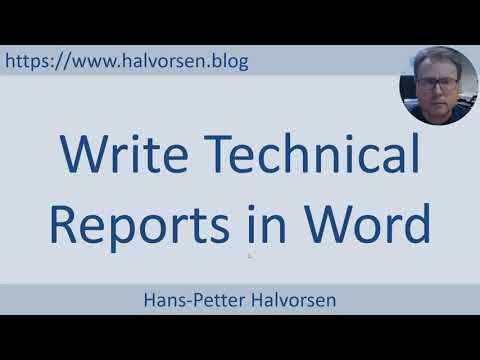 Write Technical Reports in Microsoft Word