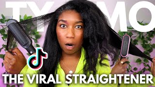 I Bought The Viral TikTok Tymo Straightening Brush! Review Type 4 Natural Hair