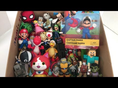 Box of Toys Unboxing Captain Mario | Action Figures Luigi Steve Jibanyan Metalhead Red Ranger