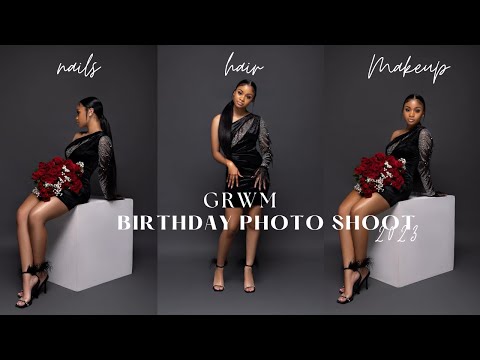 VLOG/GRWM: My Birthday Photoshoot 2023 (hair, nails, makeup, shopping) etc...