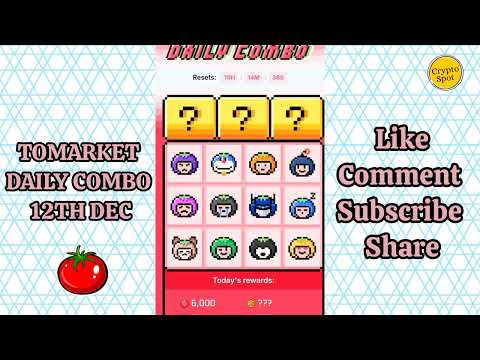 Tomato Daily Combo 12 December | Tomato Daily Combo | Tomarket Airdrop Listing Date