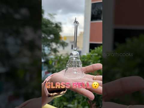 Decorative Glass Bell For Puja😍 #bharathicooks #unique