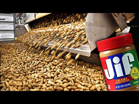 Process of Making Peanutbutter in Factory | Production line Tour